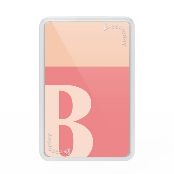 プレミアムカードウォレット［ オリジナル - initial two tone - B pink ］