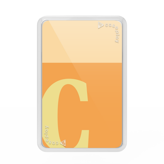 プレミアムカードウォレット［ オリジナル - initial two tone - C orange ］