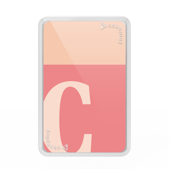 プレミアムカードウォレット［ オリジナル - initial two tone - C pink ］