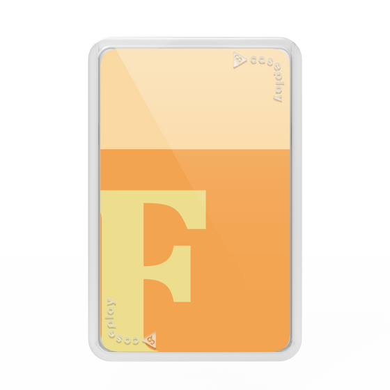 プレミアムカードウォレット［ オリジナル - initial two tone - F orange ］