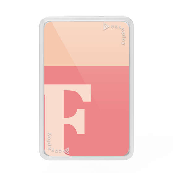 プレミアムカードウォレット［ オリジナル - initial two tone - F pink ］