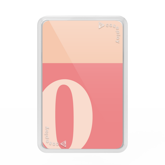 プレミアムカードウォレット［ オリジナル - initial two tone - O pink ］