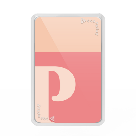 プレミアムカードウォレット［ オリジナル - initial two tone - P pink ］