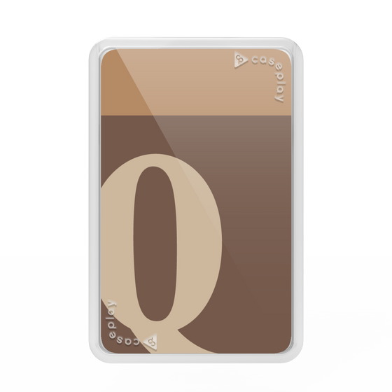 プレミアムカードウォレット［ オリジナル - initial two tone - Q brown ］