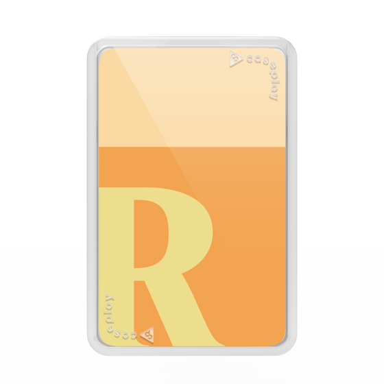 プレミアムカードウォレット［ オリジナル - initial two tone - R orange ］