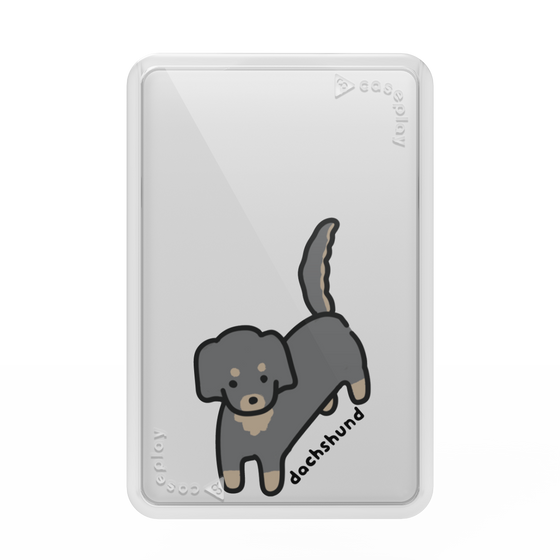 プレミアムカードウォレット［ オリジナル - CASEPLAYイヌ - dachsund ］
