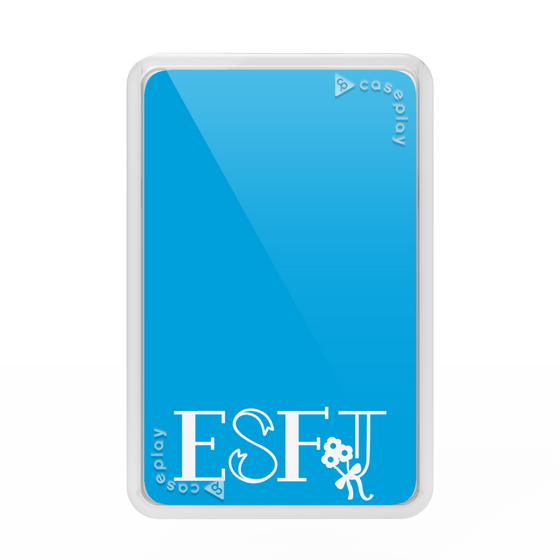 プレミアムカードウォレット［ オリジナル - ESFJ 領事 - アルファベット - ブルー ］