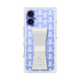 プレミアムスクエアケース LANVIN en Bleu - STAND & RING RIBBON［ LANVIN en Bleu - Monogram - White ］