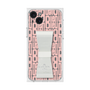 プレミアムスクエアケース LANVIN en Bleu - STAND & RING RIBBON［ LANVIN en Bleu - Logo Pattern - Pink ］