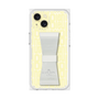 プレミアムスクエアケース LANVIN en Bleu - STAND & RING RIBBON［ LANVIN en Bleu - Logo Pattern - Yellow ］