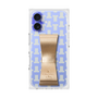 プレミアムスクエアケース LANVIN en Bleu - STAND & RING RIBBON［ LANVIN en Bleu - Monogram - Yellow ］