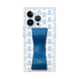 プレミアムスクエアケース LANVIN en Bleu - STAND & RING RIBBON［ LANVIN en Bleu - Monogram - Blue ］