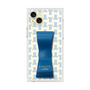 プレミアムスクエアケース LANVIN en Bleu - STAND & RING RIBBON［ LANVIN en Bleu - Monogram - Blue ］