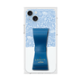 プレミアムスクエアケース LANVIN en Bleu - STAND & RING RIBBON［ LANVIN en Bleu - Lace - Blue ］