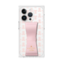プレミアムスクエアケース LANVIN en Bleu - STAND & RING RIBBON［ LANVIN en Bleu - Monogram - Pink ］