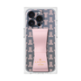 プレミアムスクエアケース LANVIN en Bleu - STAND & RING RIBBON［ LANVIN en Bleu - Monogram - Pink ］