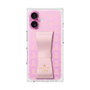 プレミアムスクエアケース LANVIN en Bleu - STAND & RING RIBBON［ LANVIN en Bleu - Monogram - Pink ］
