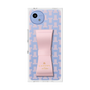 プレミアムスクエアケース LANVIN en Bleu - STAND & RING RIBBON［ LANVIN en Bleu - Monogram - Pink ］