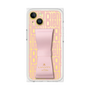 プレミアムスクエアケース LANVIN en Bleu - STAND & RING RIBBON［ LANVIN en Bleu - Logo Pattern - Pink ］