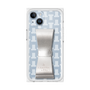 プレミアムスクエアケース LANVIN en Bleu - STAND & RING RIBBON［ LANVIN en Bleu - Monogram - White ］