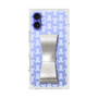 プレミアムスクエアケース LANVIN en Bleu - STAND & RING RIBBON［ LANVIN en Bleu - Monogram - White ］