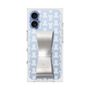 プレミアムスクエアケース LANVIN en Bleu - STAND & RING RIBBON［ LANVIN en Bleu - Monogram - White ］