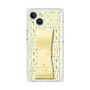 プレミアムスクエアケース LANVIN en Bleu - STAND & RING RIBBON［ LANVIN en Bleu - Logo Pattern - Yellow ］