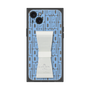 プレミアムスクエアケース LANVIN en Bleu - STAND & RING RIBBON［ LANVIN en Bleu - Logo Pattern - Blue ］
