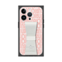 プレミアムスクエアケース LANVIN en Bleu - STAND & RING RIBBON［ LANVIN en Bleu - Logo Pattern - Pink ］