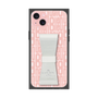 プレミアムスクエアケース LANVIN en Bleu - STAND & RING RIBBON［ LANVIN en Bleu - Logo Pattern - Pink ］
