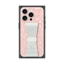 プレミアムスクエアケース LANVIN en Bleu - STAND & RING RIBBON［ LANVIN en Bleu - Logo Pattern - Pink ］