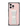 プレミアムスクエアケース LANVIN en Bleu - STAND & RING RIBBON［ LANVIN en Bleu - Logo Pattern - Pink ］