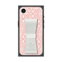 プレミアムスクエアケース LANVIN en Bleu - STAND & RING RIBBON［ LANVIN en Bleu - Logo Pattern - Pink ］