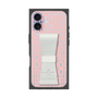 プレミアムスクエアケース LANVIN en Bleu - STAND & RING RIBBON［ LANVIN en Bleu - Logo Pattern - Pink ］
