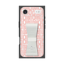 プレミアムスクエアケース LANVIN en Bleu - STAND & RING RIBBON［ LANVIN en Bleu - Logo Pattern - Pink ］