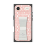 プレミアムスクエアケース LANVIN en Bleu - STAND & RING RIBBON［ LANVIN en Bleu - Logo Pattern - Pink ］