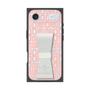プレミアムスクエアケース LANVIN en Bleu - STAND & RING RIBBON［ LANVIN en Bleu - Logo Pattern - Pink ］