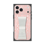 プレミアムスクエアケース LANVIN en Bleu - STAND & RING RIBBON［ LANVIN en Bleu - Logo Pattern - Pink ］