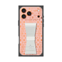 プレミアムスクエアケース LANVIN en Bleu - STAND & RING RIBBON［ LANVIN en Bleu - Logo Pattern - Pink ］