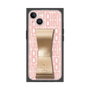 プレミアムスクエアケース LANVIN en Bleu - STAND & RING RIBBON［ LANVIN en Bleu - Logo Pattern - Pink ］