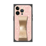 プレミアムスクエアケース LANVIN en Bleu - STAND & RING RIBBON［ LANVIN en Bleu - Logo Pattern - Pink ］