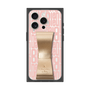 プレミアムスクエアケース LANVIN en Bleu - STAND & RING RIBBON［ LANVIN en Bleu - Logo Pattern - Pink ］
