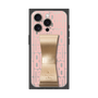プレミアムスクエアケース LANVIN en Bleu - STAND & RING RIBBON［ LANVIN en Bleu - Logo Pattern - Pink ］