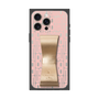 プレミアムスクエアケース LANVIN en Bleu - STAND & RING RIBBON［ LANVIN en Bleu - Logo Pattern - Pink ］