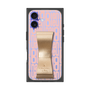 プレミアムスクエアケース LANVIN en Bleu - STAND & RING RIBBON［ LANVIN en Bleu - Logo Pattern - Pink ］