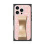 プレミアムスクエアケース LANVIN en Bleu - STAND & RING RIBBON［ LANVIN en Bleu - Logo Pattern - Pink ］