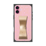 プレミアムスクエアケース LANVIN en Bleu - STAND & RING RIBBON［ LANVIN en Bleu - Logo Pattern - Pink ］