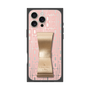 プレミアムスクエアケース LANVIN en Bleu - STAND & RING RIBBON［ LANVIN en Bleu - Logo Pattern - Pink ］