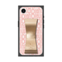 プレミアムスクエアケース LANVIN en Bleu - STAND & RING RIBBON［ LANVIN en Bleu - Logo Pattern - Pink ］