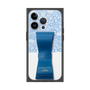 プレミアムスクエアケース LANVIN en Bleu - STAND & RING RIBBON［ LANVIN en Bleu - Lace - Blue ］
